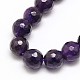 Natural Amethyst Round Bead Strands G-N0081-6mm-25-2