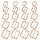 Wadorn 20 個 5 スタイル合金バックルクラスプ  ウェビング用  ストラップバッグ  服飾材料  長方形  ライトゴールド  29~52x24.5~43.5x2~2.5mm  4個/スタイル FIND-WR0006-86-1