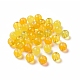 Brins de perles de verre peintes à la cuisson transparentes DGLA-XCP0001-07-1