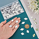 PH PandaHall 300pcs 3 Sizes Silver Sew on Mirrors Acrylic Sew on Mirror Pieces with Holes Diamond Mirror Beads for DIY Wedding Dress Clothing Bags Shoes Decoration Garment Costume Evening DIY-PH0013-84-3