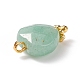 Natural Green Aventurine Charms PALLOY-JF01863-03-5