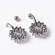 Flower 304 Stainless Steel Micro Pave Cubic Zirconia Navel Ring Belly Rings EJEW-L175-07-3