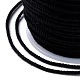 マクラメコットンコード  編組ロープ  プラスチックリール付き  壁掛け用  工芸  ギフト包装  ブラック  1.2mm  約49.21ヤード（45m）/ロール OCOR-B002-01A-25-3