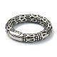 Tibetan Style 316 Surgical Stainless Steel Spring Gate Rings STAS-E191-06AS-01-2