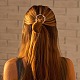 15個15スタイル合金中空幾何学的ヘアピン  ポニーテールホルダーステートメント  女性のためのヘアアクセサリー  ゴールドカラー  1個/スタイル PHAR-SZ0001-03-4