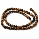 Natural Frosted Tiger Eye Round Bead Strands G-M064-4mm-02-2