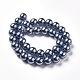 Umweltfreundliche runde Perlenstränge aus gefärbtem Glasperlen HY-A002-12mm-RB077-2