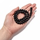Chapelets de perles en agate noire naturelle G-H056-8mm-5