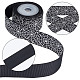 GORGECRAFT 15Yards Halloween Wired Edge Ribbon 9/16/25mm Wide Spider Web Lace Ribbon Black Printed Polyester Grosgrain Striped Ribbons for Wreath Costume Decoration DIY Crafting Home Decor OCOR-GF0002-50A-6