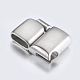 304 Stainless Steel Magnetic Clasps with Glue-in Ends STAS-P181-25P-3