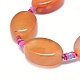 Agate à bandes naturelles / brins de perles d'agate à rayures G-L544-010E-2