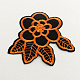 Смешанного стиля цветок аксессуары костюма компьютеризированной вышивке ткань утюг на патчи AJEW-S057-M30-2