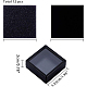 アクリルジュエリーボックス  スポンジで  正方形  ブラック  5.05x5.05x2cm OBOX-WH0004-05B-01-2