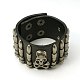 Bracelets en cuir punk rock X-BJEW-D249-10-1