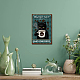Creatcabin Letrero de gato negro para decoración de pared de café AJEW-WH0157-629-5