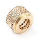 Golden Plated Brass Micro Pave Cubic Zirconia European Beads OPDL-L019-A06-2