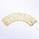 音符のカップケーキの包み紙  レーザーカットライナー、芸術的なベーキングカップラップ  結婚式のパーティーの誕生日の装飾に  ゴールド  8.5x21.5x0.03cm CON-G010-C02-2