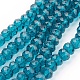 Pavo real azul imitan cristal austriaco de cristal facetado rondelle spacer bolas X-GR8MMY-69-1