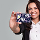 PVC プラスチック防水カード ステッカー  銀行カードの装飾用の粘着カードスキン  長方形  スカル模様  186.3x137.3mm DIY-WH0432-005-7