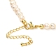 Natural Pearl & Baroque Pearl Keshi Pearl Beads Bib Necklace for Teen Girl Women NJEW-JN03714-6