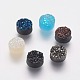 Cabochons en résine d'imitation quartz druzy RESI-E013-02-6mm-1