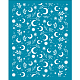 Olycraft 4x5 pollici schermo di seta stencil per argilla polimerica fantasy luna sole serigrafia stampa stencil riutilizzabile argilla stencil trasferimento per argilla polimerica orecchino tornante creazione di gioielli DIY-WH0341-191-2