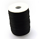 Polyester Cord, Black, 1.5mm, about 109.36 yards(100m)/roll