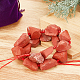 AHANDMAKER Red Stone Beads Natural Red Jasper Beads Natural Raw Red Jasper Quartz Nugget Rough Gems Stone Rough Raw Stone for Home Decorating Necklace Pendants Making G-GA0001-21-4
