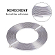 BENECREAT 10m (33FT) 3mm Wide Silver Aluminum Flat Wire Anodized Flat Artistic Wire for Jewelry Craft Beading Making AW-BC0002-01B-3mm-2