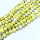 Naturelles jaune moutarde jaspe brins de perles G-Q462-6mm-39-2