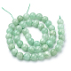 Chapelets de perles naturelles de jade du Myanmar/jade de Birmanie G-T064-22-6mm-2