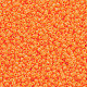 ガラスシリンダービーズ  シードビーズ  焼き付け塗料  丸い穴  ダークオレンジ  1.5~2x1~2mm  穴：0.8mm  約45000個/袋  約1ポンド/バッグ SEED-S047-A-007-3