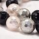 Facettes rondes chapelets de perles coquille de nacre BSHE-L012-8mm-L033-4