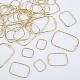 CHGCRAFT 140 Pcs 7 Styles Hollow Pendant Frame Pendant bezels for Resin Brass Linking Rings for Jewelry Making DIY for Earring Making FIND-CA0006-07-6
