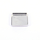 空の四角いアルミパレットパン  アイシャドウチークリップスティックオーガナイザー  化粧パレット用  銀  24x24x3.5mm MRMJ-WH0062-09-2