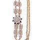 Exaggerated Jewelry Zinc Alloy Flower Glass Rhinestone Chain Belts AJEW-BB16158-A-4