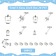 Unicraftale 80Pcs 4 Style 304 Stainless Steel Square Stud Earring Settings STAS-UN0050-41-3