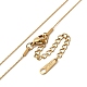 Ионное покрытие (ip) 304 ожерелье-цепочка из кореаны из нержавеющей стали для женщин NJEW-G097-03G-2
