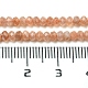 Natural melocotón piedra de luna perlas hebras G-A097-C02-01-4