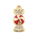 Латунные микро проложить кубического циркония подвески KK-L228-24G-2