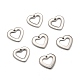 Handmade Gifts Ideas for Valentines Day 201 Stainless Steel Open Heart Pendants STAS-Q057-1