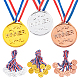 24 stücke 3 farben kunststoff sport treffen medaillen NJEW-CN0001-01-1
