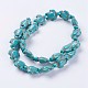 Chapelets de perles en turquoise synthétique G-E456-35A-15x18mm-2