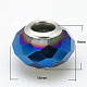 Electroplated Glass European Beads GPDL-H006-14-1