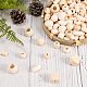 Pandahall 250 г ассорти из натурального дерева круглые и кубические WOOD-PH0008-86-6
