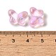 Perle di vetro trasparente con placcatura UV&nbsp;X-GLAA-G115-03B-3