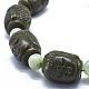 Natur Xiuyan Jade Perlen Stränge G-O179-D01-3