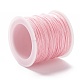 編み込みナイロン糸  ジュエリーにはDIYの材料  ピンク  0.8mm  100ヤード/ロール X-NWIR-K013-A14-1
