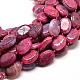 Natural Crackle Agate Oval Bead Strands G-P071-91-1