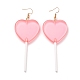 Прозрачные серьги-подвески в форме сердца для женщин EJEW-Z015-05D-1